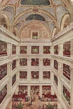 1910년경 마셜 필즈 주립가(State Street) 매장의 "대홀" 내부