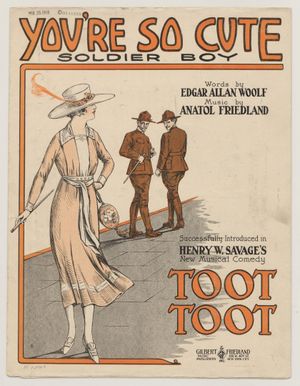 "You're So Cute, Soldier Boy"(1917) 악보