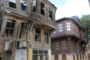 역사적인 오스만 제국의 목조 주택