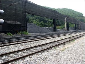 2007년 추전역 석탄 야적장