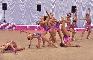 아티스틱 그룹 체조 팀의 루틴