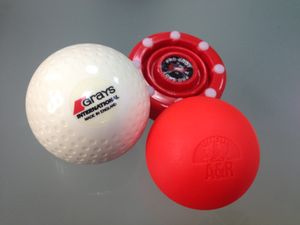 필드하키 공과 롤러하키 퍽 모음