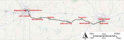 암트랙 미주리 리버 러너 노선도