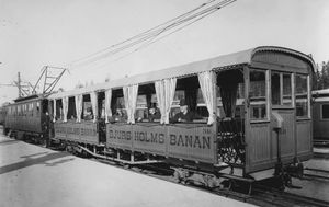 1890년대 스톡홀름의 주르쇼름스바난 전기 기관차