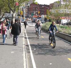 미국 뉴욕시의 자전거 도로 (2008년)