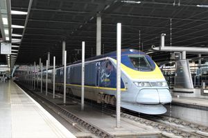런던 세인트 판크라스 국제역(St Pancras International), 런던(London)의 유로스타 e300