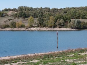 저수지 수위 표지