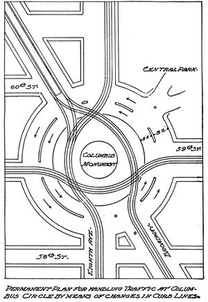 윌리엄 필립스 에노의 1909년 콜럼버스 서클 계획 (두 번째 계획)