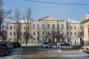 E. 메드베드니코바 고아원. 시베리아 최초의 여성 교육 기관 중 하나로, 자선 및 교육 시설 역할을 했다. (이르쿠츠크, 티미랴제바 거리 59)