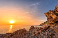 꼬 라임 야-무꼬 사멧 국립공원의 석양