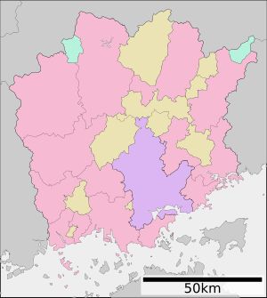 오카야마현 지도