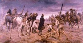 해방자 시몬 볼리바르가 피스바 파라모를 통과하는 모습.