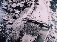 1957년 이사하야 홍수의 전경