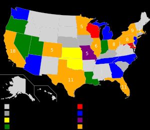 미주리는 메이저 리그 야구(MLB)의 로열스와 카디널스, 메이저 리그 사커(MLS)의 세인트루이스 시티 SC, 내셔널 풋볼 리그(NFL)의 치프스, 그리고 내셔널 하키 리그(NHL)의 블루스와 같은 5개의 주요 스포츠 팀을 보유하고 있다.