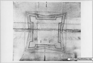 응웬 왕조 시대 하탄 성채 그림