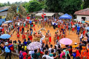 아마파주 망가에서 열린 원주민의 날 기념 행사