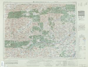 청강(경강(성벽 도시)라고 표기된 CH'ING-CHIANG (LINKIANG) 포함 지도 (AMS, 1952))