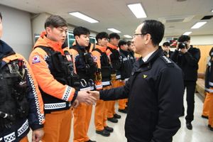 정문호 소방청장 설명절 대비 격려방문