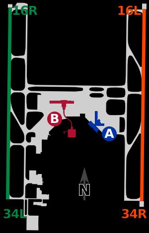 SMF 공항 배치도