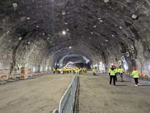 2023년 바르카르비에서 공사 중인 블루 라인