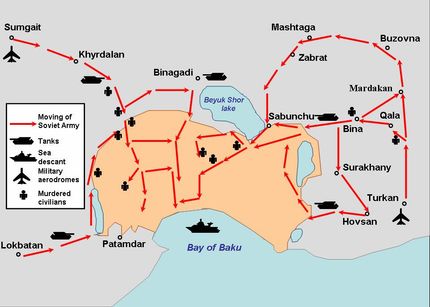 1990년 1월 20일 바쿠에서의 소련군 기동