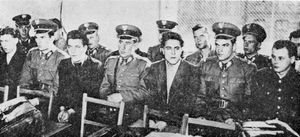 1956년 6월 시위 이후 열린 '더 나인' 재판의 모습.