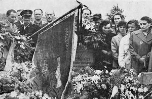 1956년 6월 시위로 인한 한 희생자의 장례식.