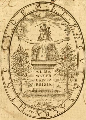 1600년 존 레게이트가 제작한 케임브리지 대학교의 상징