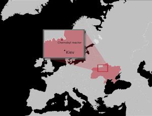 체르노빌 원자력 발전소의 위치