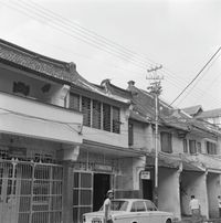 1972년경 자카르타 글로독(Glodok)의 2층 중국식 상가