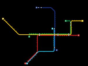 2020년 로테르담 지하철 노선도