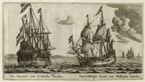 인도로 항해하는 네덜란드 배들(1650년 경)