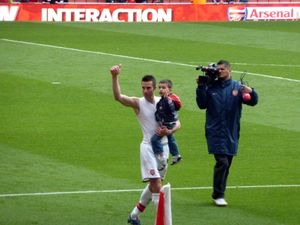 2010년, 아들 샤킬과 함께 있는 판페르시