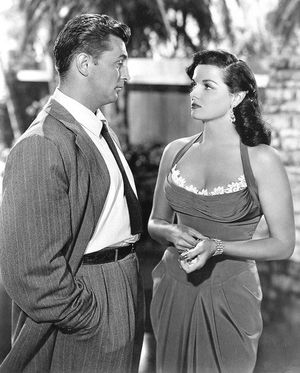 1951년 영화 히즈 킨드 오브 우먼(His Kind of Woman)에서 제인 러셀(Jane Russell)과 함께한 미첨