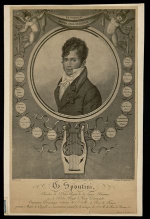 가스파레 스폰티니(Gaspare Spontini) 작곡가 초상화 (1774-1851)
