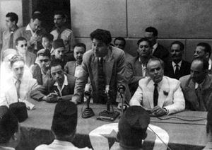 1963년 회담 중 부르기바 대통령과 벤 살라