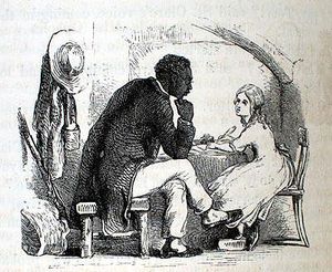 1853년판 『톰 아저씨의 오두막』의 해맷 빌링스 삽화. 톰과 에바