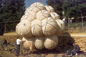 화성 탐사선 에어백 시스템의 시험 버전