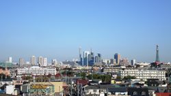 중앙구 동부의 풍경 (중우라와역에서 촬영)