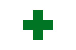 일본 현장에서 자주 사용되는 녹십자. 일본에서 안전의 상징이다.