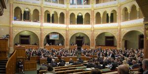 헝가리 부다페스트에서 가족 행동 계획에 대한 하원 투표—루소가 주장한 일반 의지의 한 예.