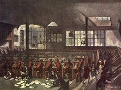 1803년 영국 수도 런던의 롬바드 스트리트에 있던 우체국을 그린 그림