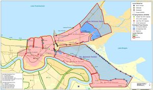 뉴올리언스 제방 붕괴 지도