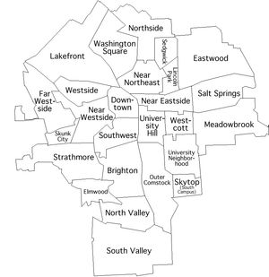 시러큐스의 26개 지역