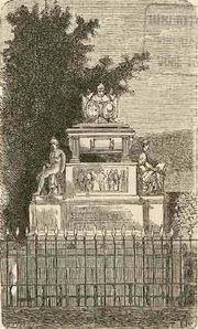 1872년 레카레도 산토스 토르네로가 칠레 일러스트라도에 그린 산티아고 일반묘지의 오이긴스 묘소