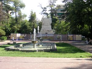 멘도사의 스페인 광장. 이 지역은 1900년경 수만 명의 스페인 사람들을 유치했다.