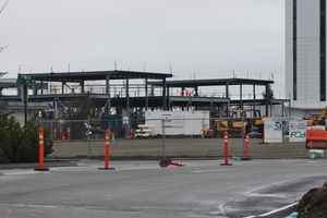 2018년 초의 여객 터미널 건설 현장