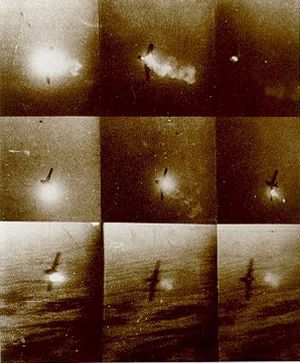 1965년 9월, 인도 공군의 폴란드 그네트에 의해 격추되는 파키스탄 공군 세이버