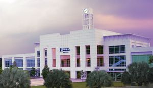 세메니(Semenyih)에 있는 노팅엄 대학교 말레이시아 캠퍼스(University of Nottingham Malaysia Campus) 본관.