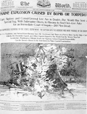 퓰리처의 월드 신문은 끔찍한 폭발 사건을 강조한다